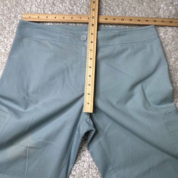 Eileen Fisher Organic Cotton Canvas Wide Leg Crop Pant Blue FLAWS - Picture 6 of 7